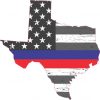Rustic Texas Red Blue Lives Matter Sticker