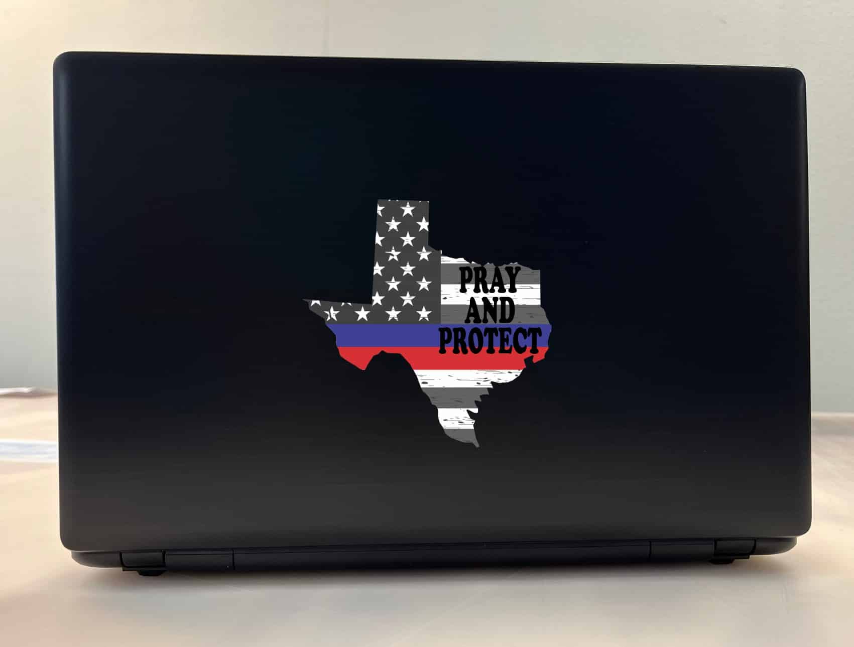 5inx5in Pray and Protect Texas Red Blue Lives Sticker Vinyl Decal Stickers