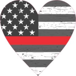 Rustic Heart Red Lives Matter Sticker