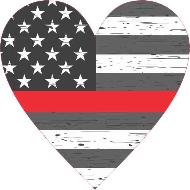 Rustic Heart Red Lives Matter Sticker