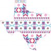 Aztec Print Texas Sticker
