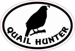 Oval Quail Hunter Sticker