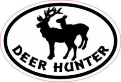 Oval Deer Hunter Sticker