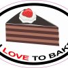 i love to bake cake sticker