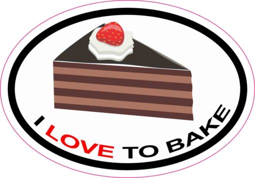 i love to bake cake sticker