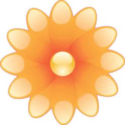 Orange Flower Sticker