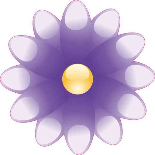 Purple Flower Sticker
