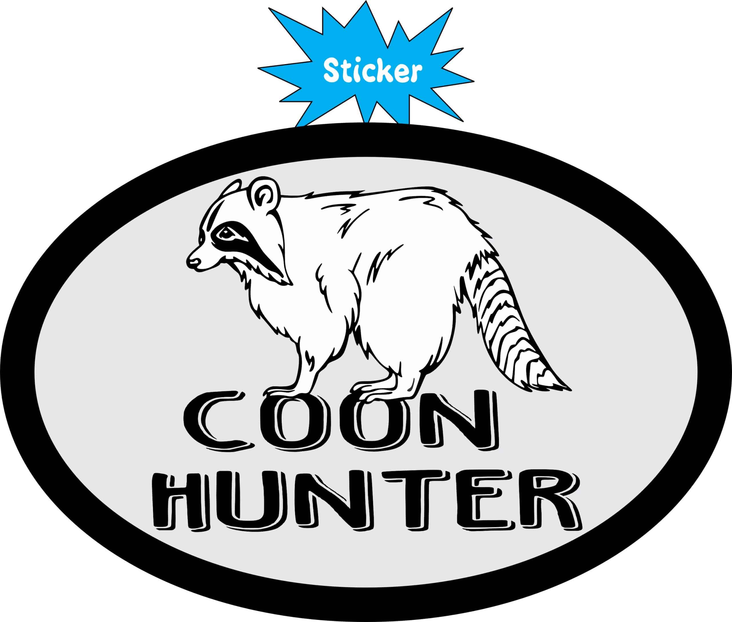 StickerTalk Oval Coon Hunter Vinyl Sticker, 4.5 inches x 3 inches - Image 2