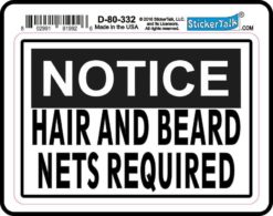 notice hair nets required