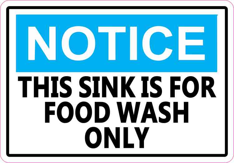 food wash sink only