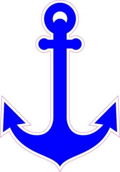 Blue Anchor Sticker