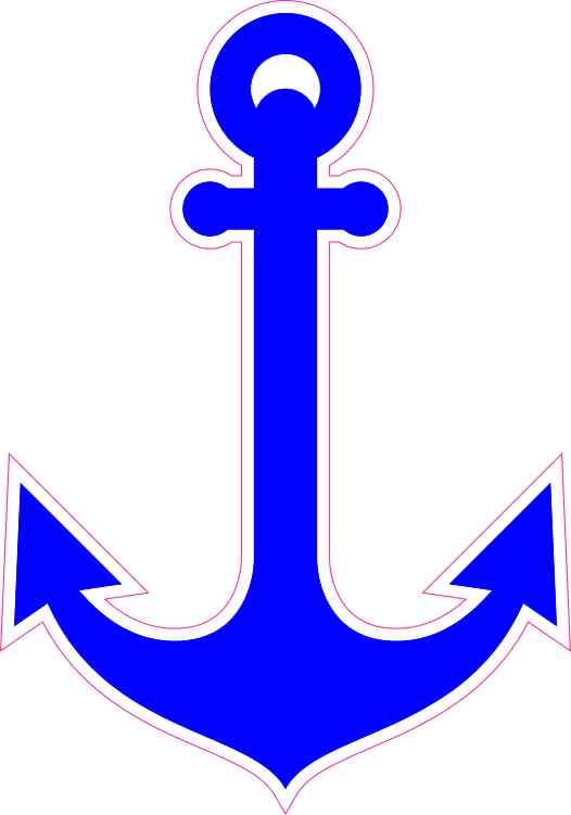 Blue Anchor Sticker
