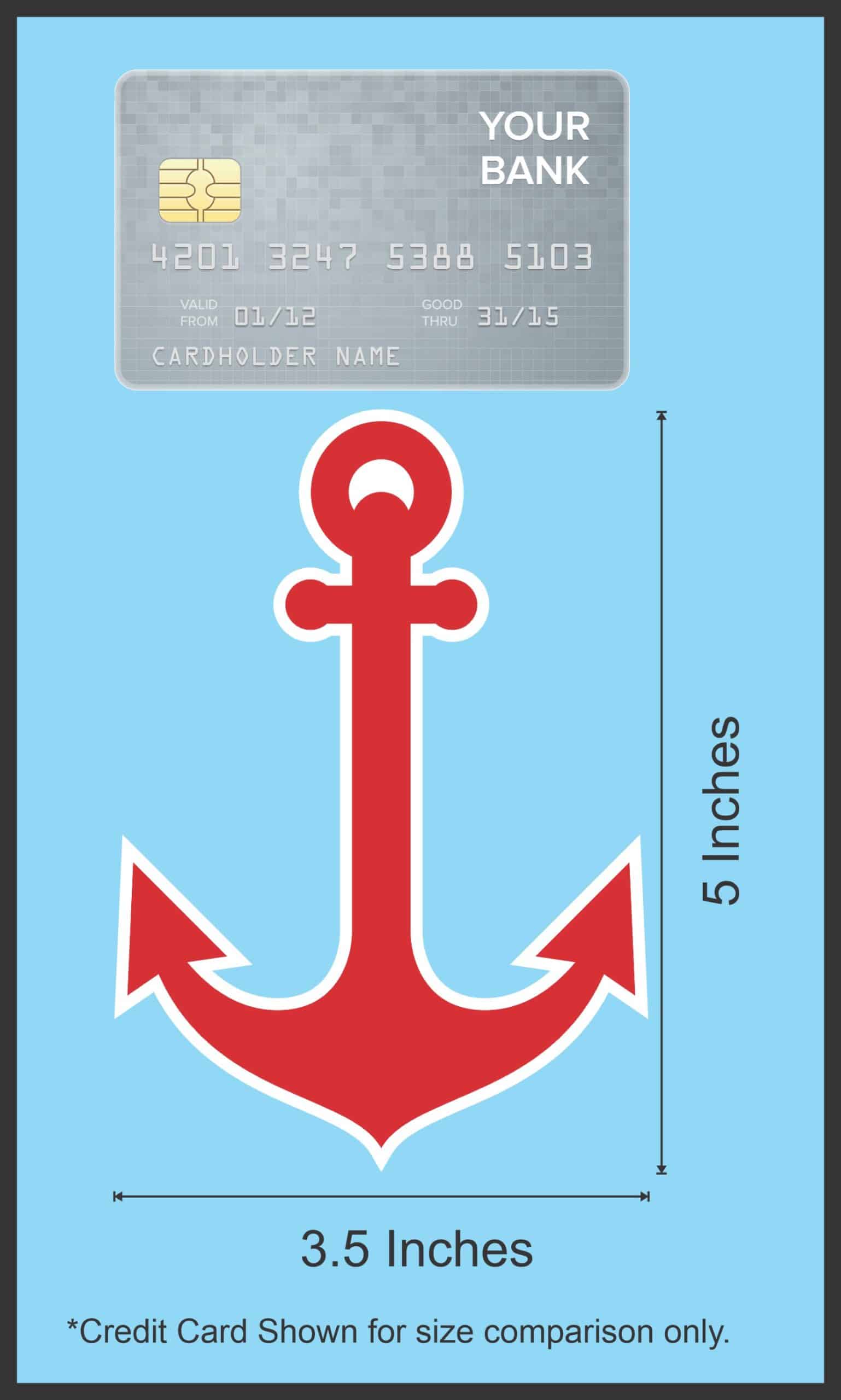 3.5in x 5in Red Anchor Sticker Vinyl Cup Decal Vehicle Window Stickers - Image 6
