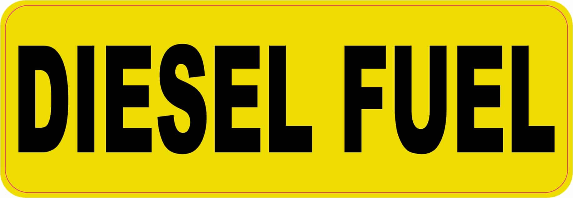 6in x 2in Diesel Fuel Sticker
