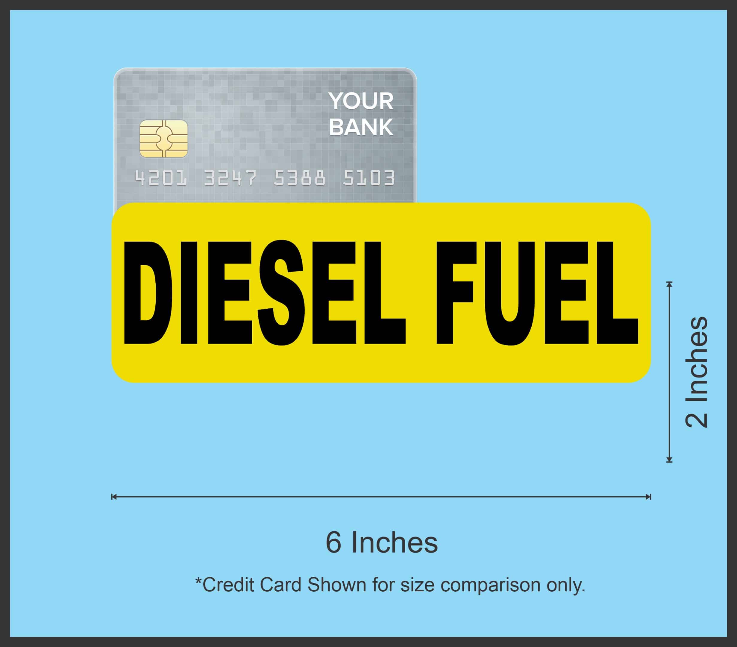 6in x 2in Diesel Fuel Sticker - Image 5