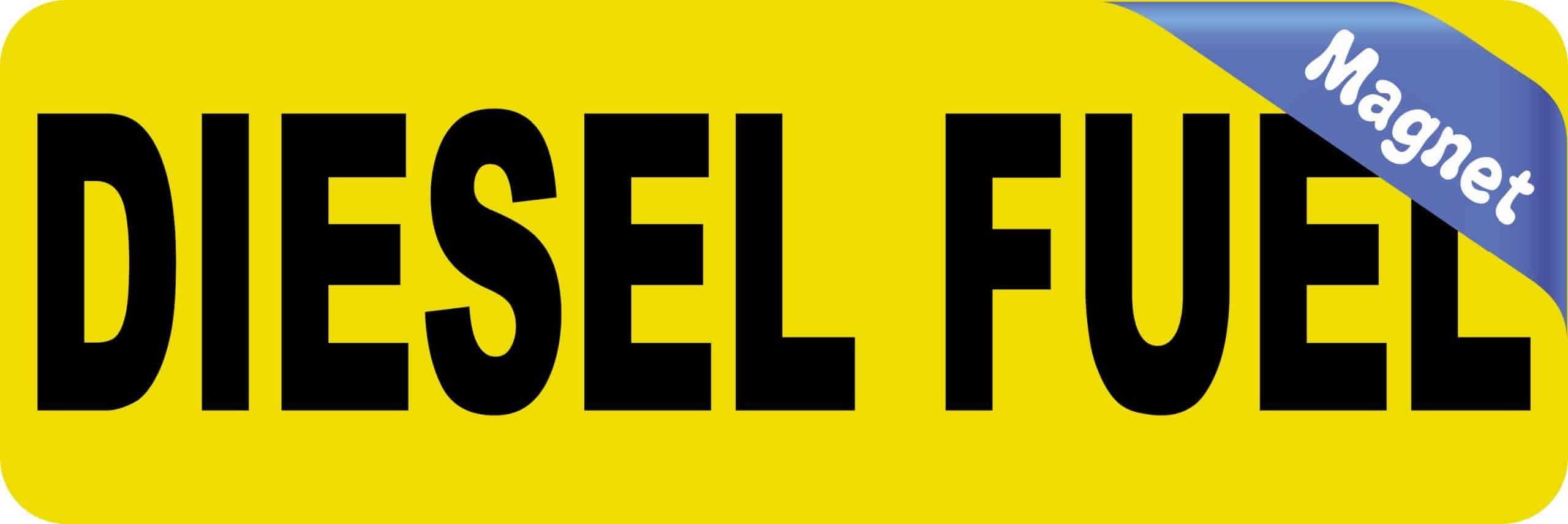 6in x 2in Diesel Fuel Magnet Magnetic Safety Sign Magnets Signs - Image 2