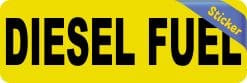 Alternative view of 6in x 2in Diesel Fuel Sticker