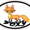 Oval Foxy Sticker