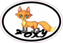 Oval Foxy Sticker