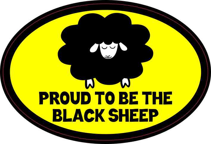  x 3in Proud Black Sheep Sticker Vinyl Decal Funny Vehicle Stickers
