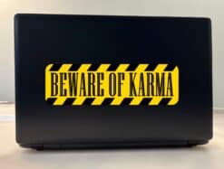 10in x 3in Beware Of Karma Bumper Sticker Vinyl Animal Caution Stickers
