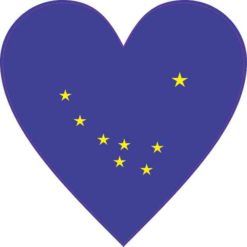 Alaska Heart Sticker