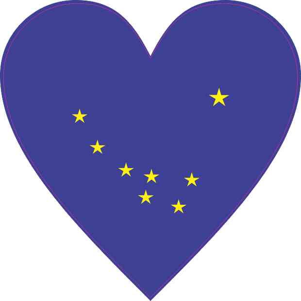 Alaska Heart Sticker