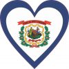 West Virginia Heart Sticker