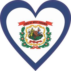 West Virginia Heart Sticker