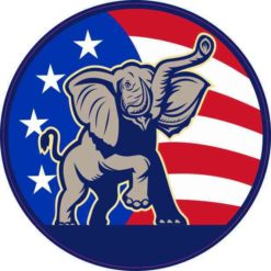 American Flag Republican Sticker