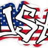 USA American Flag Graffiti Sticker
