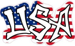 USA American Flag Graffiti Sticker