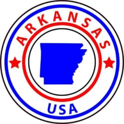 State Circle Arkansas Sticker