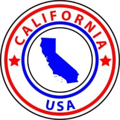 State Circle California Sticker
