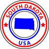 south dakota state circle sticker