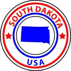 south dakota state circle sticker