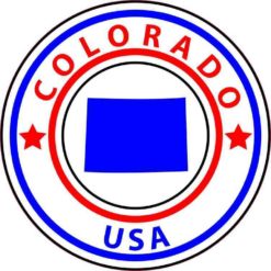 Circle Colorado State Sticker