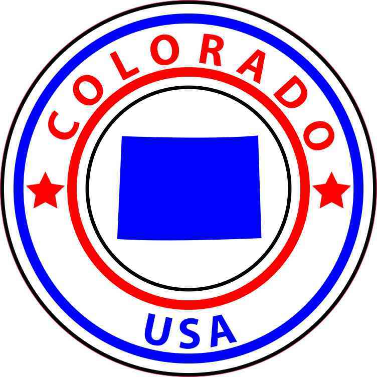 Circle Colorado State Sticker