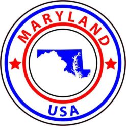 Circle Maryland State Sticker