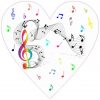 Music Heart Sticker