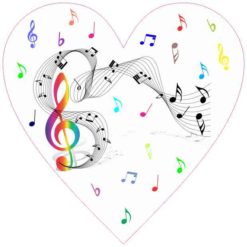 Music Heart Sticker