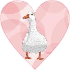 Duck Heart Sticker