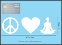 10in X 3in Die Cut Peace Love Yoga Stickers Vinyl Sports Vehicle Decal