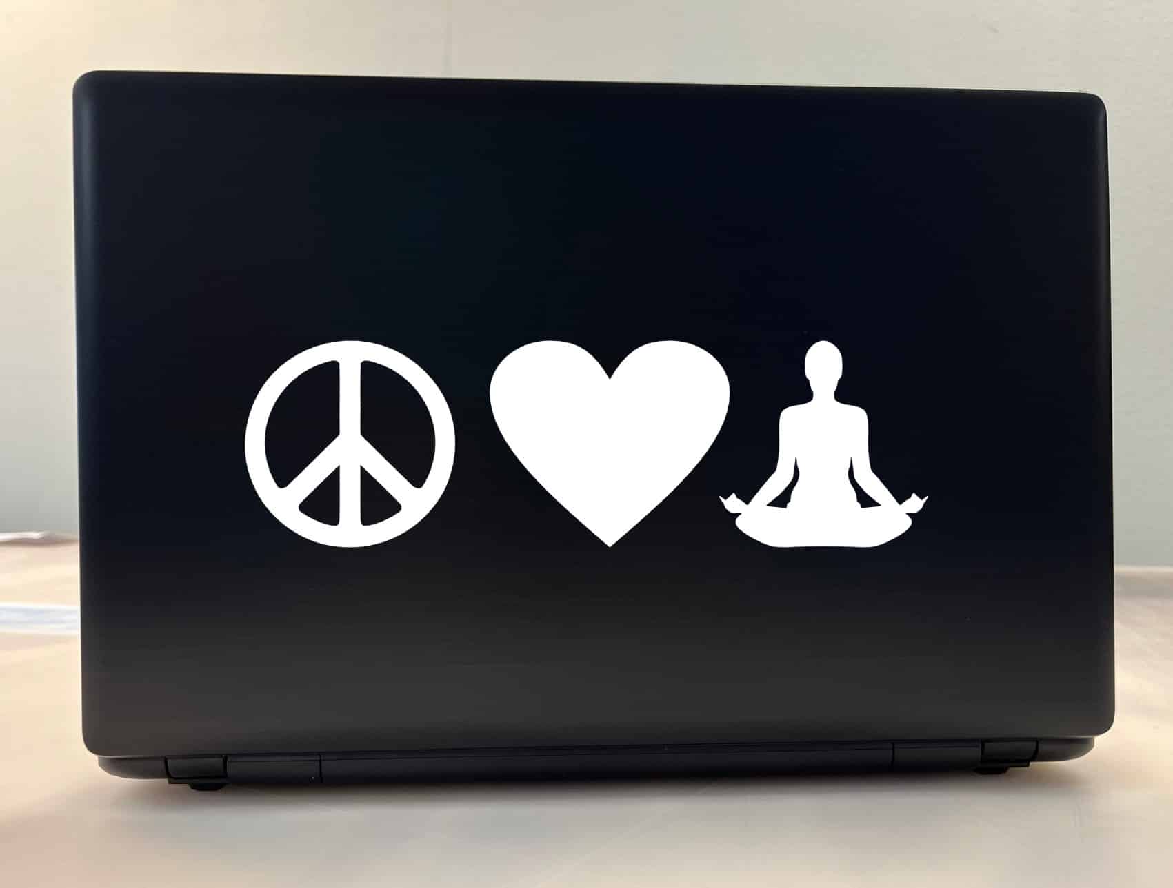 10in X 3in Die Cut Peace Love Yoga Stickers Vinyl Sports Vehicle Decal