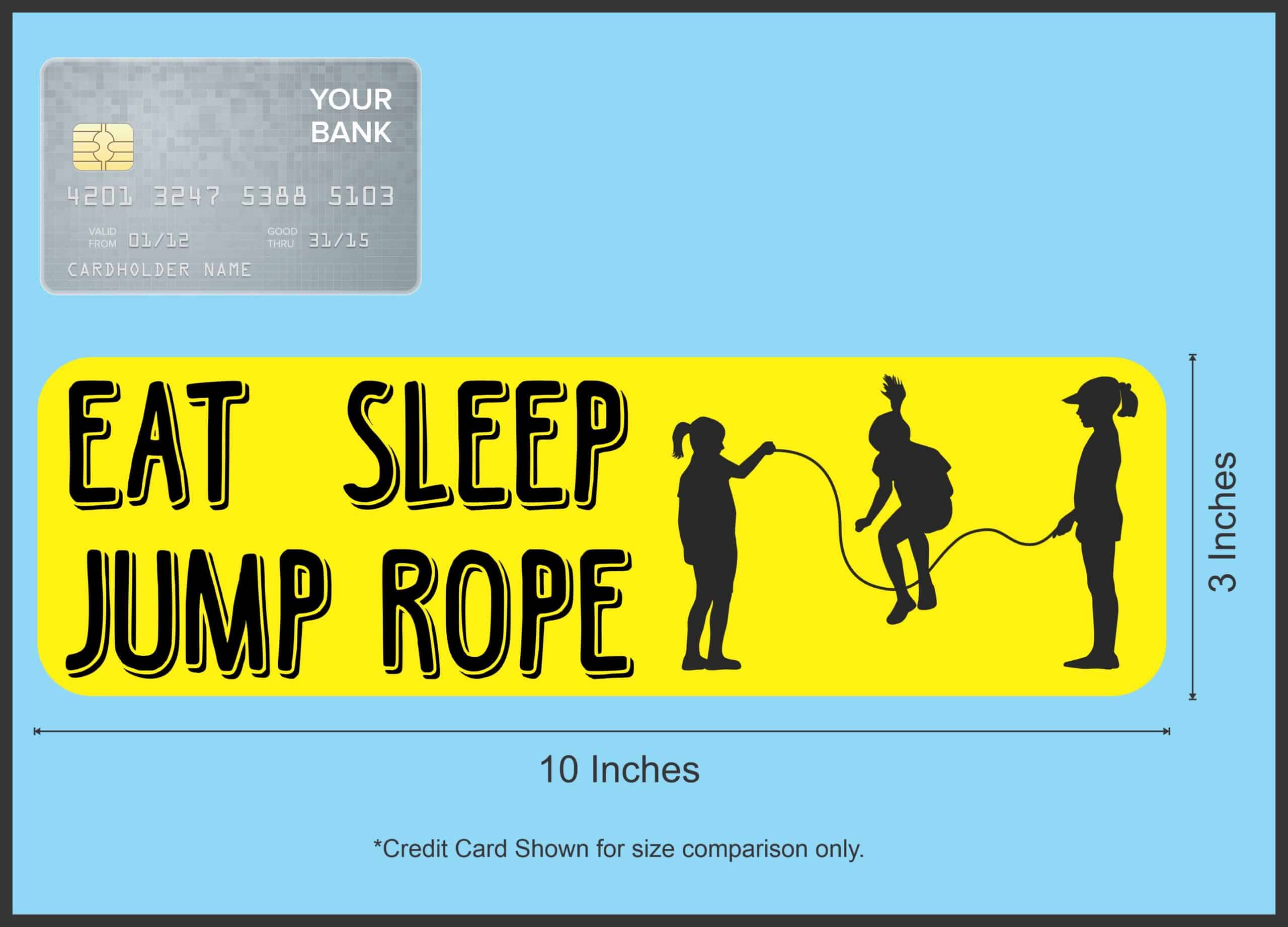 10in x 3in Eat Sleep Jump Rope Magnet Magnetic Vehicle Sports Magnets