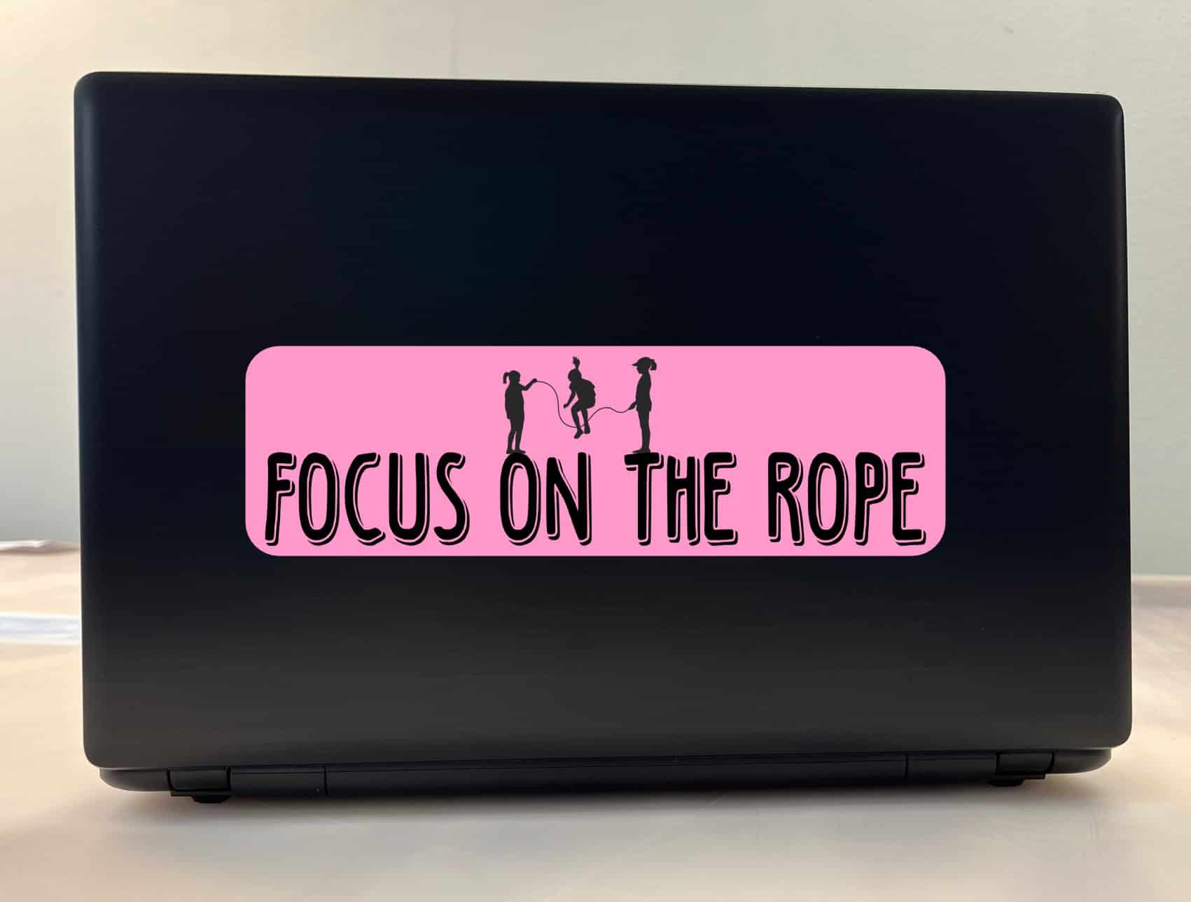 10in x 3in Focus on the Rope Bumper Sticker Vinyl Jump Rope Sports Stickers