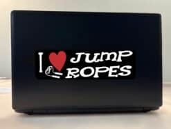 10in x 3in I Love Jump Ropes Bumper Sticker Vinyl Vehicle Sports Decal