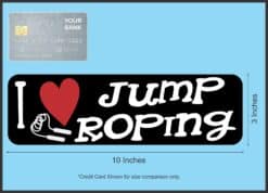 10in x 3in I Love Jump Roping Magnet Magnetic Sports Vehicle Bumper