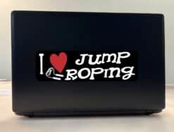 10in x 3in I Love Jump Roping Bumper Sticker Vinyl Vehicle Sports Decal