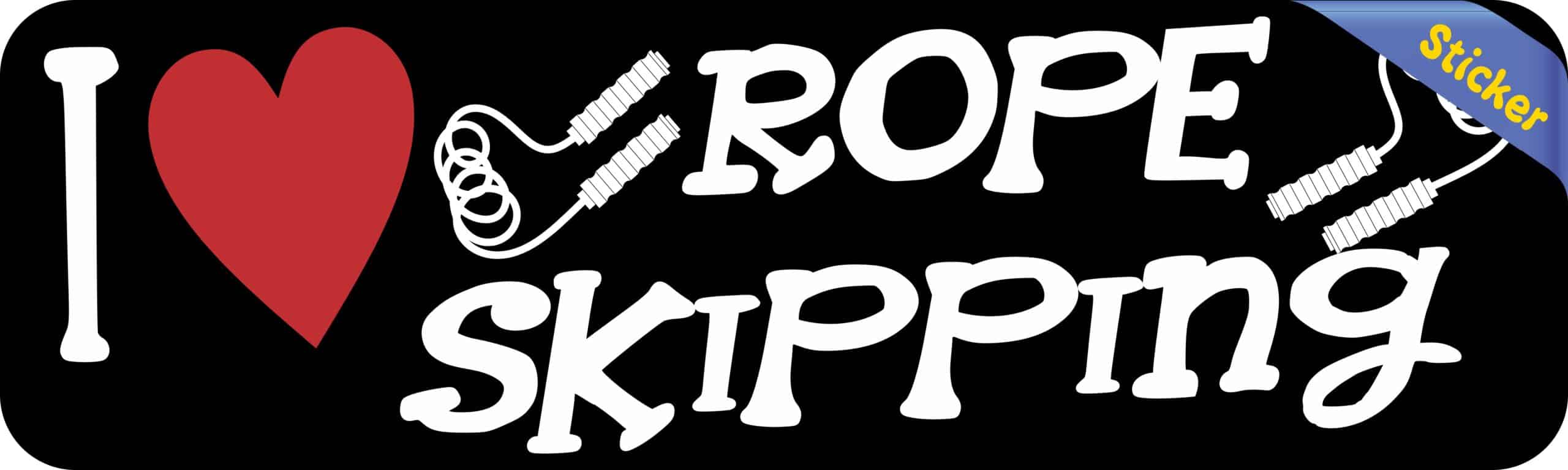 10in x 3in I Love Rope Skipping Bumper Sticker Vinyl Vehicle Sports Decal